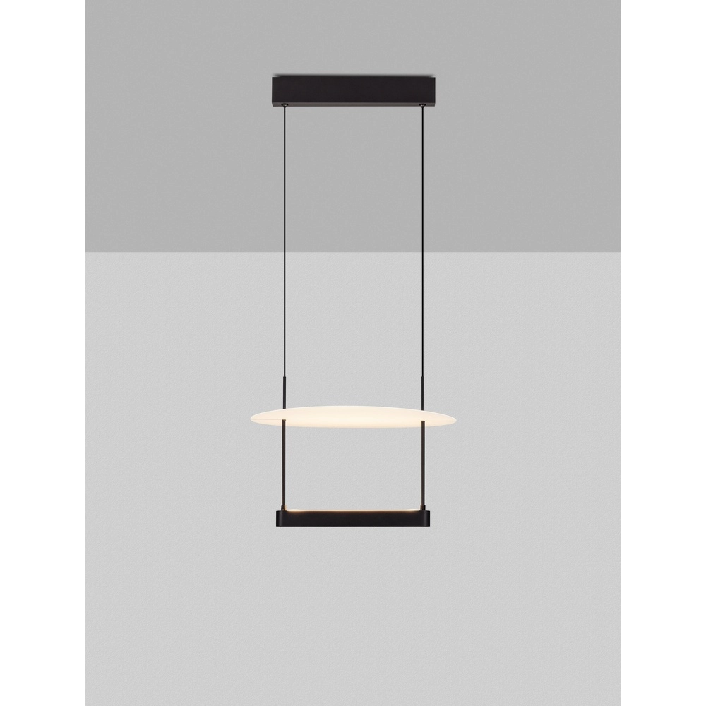 Suspension design Diona Ø 40cm noir avec blanc