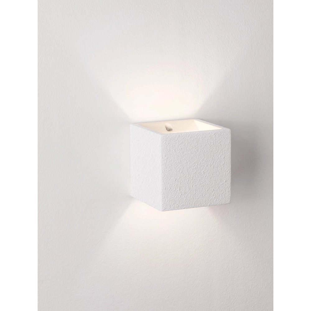 Applique murale carrée Sensia blanc 11,5 cm