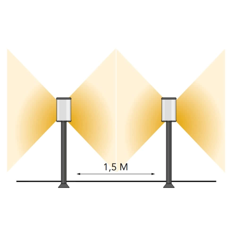 Lampe de terrasse Eros Low noir Lightpro 8719979282813