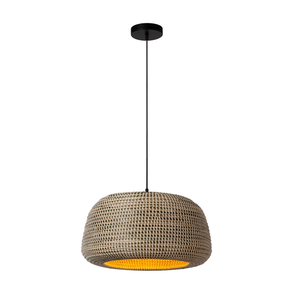 Lampe suspendue en herbe marine Maduka Ø 47 cm - brun