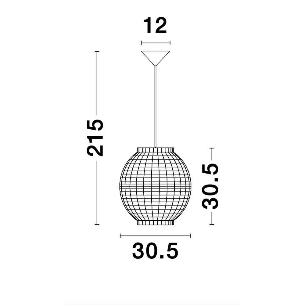Suspension en rotin Griffin Ø 30,5 cm Lyora 5212017421333