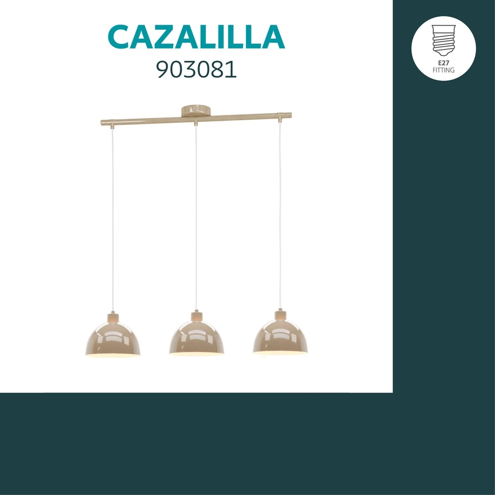 Lampe suspendue Cazalilla brun sable Eglo 9008606407033