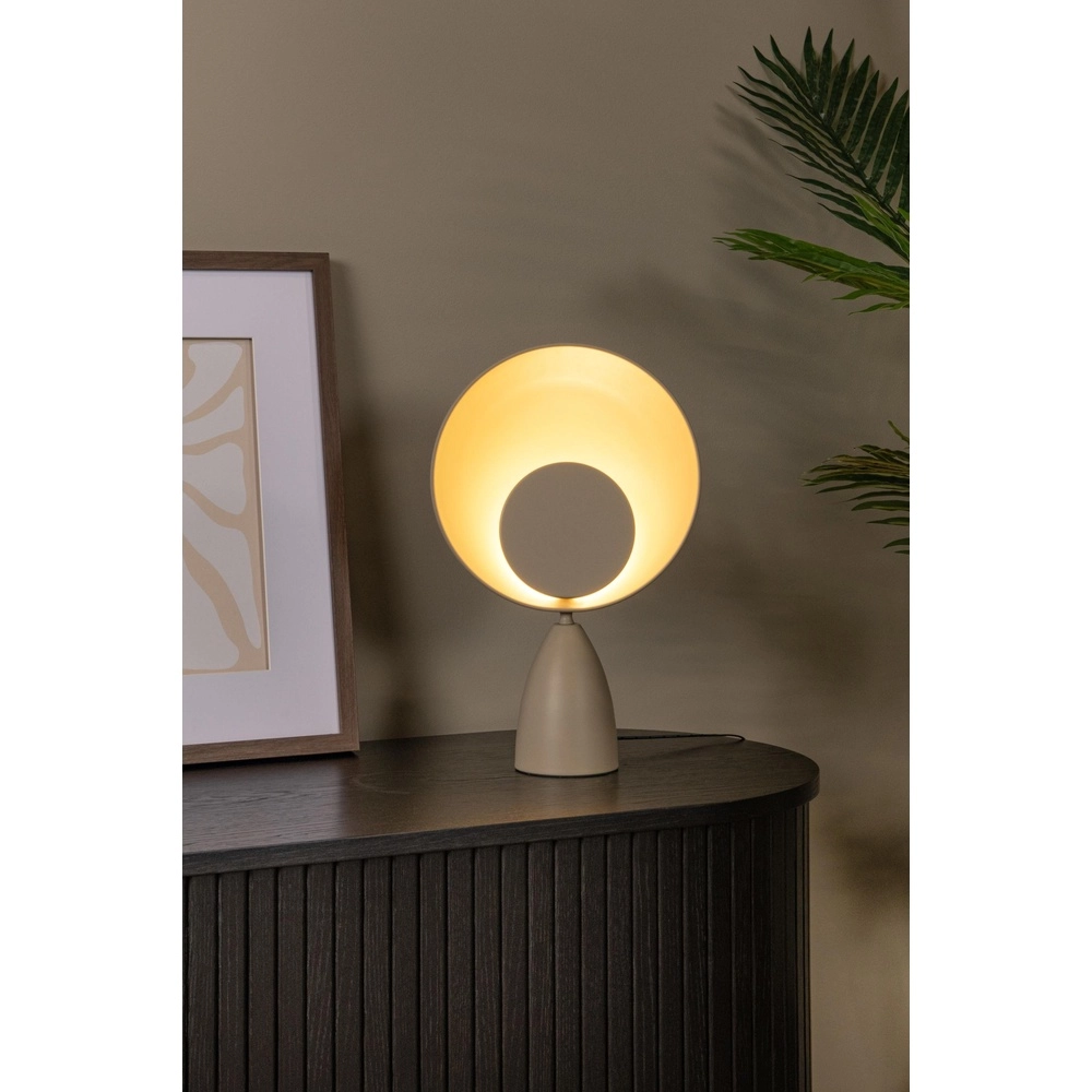 Lampe de table de conception Castamar Ø 25,5 cm brun sable Lucide 5411212345844