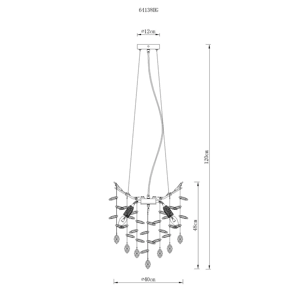 Lampe suspendue Queena or Ø 40cm Globo 9007371525676