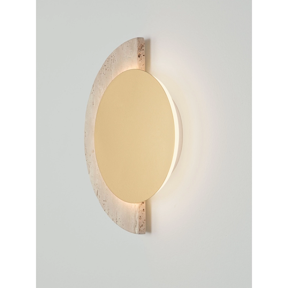 Lampe murale de conception Molli travertin Ø 21cm Lyora 5212063501317