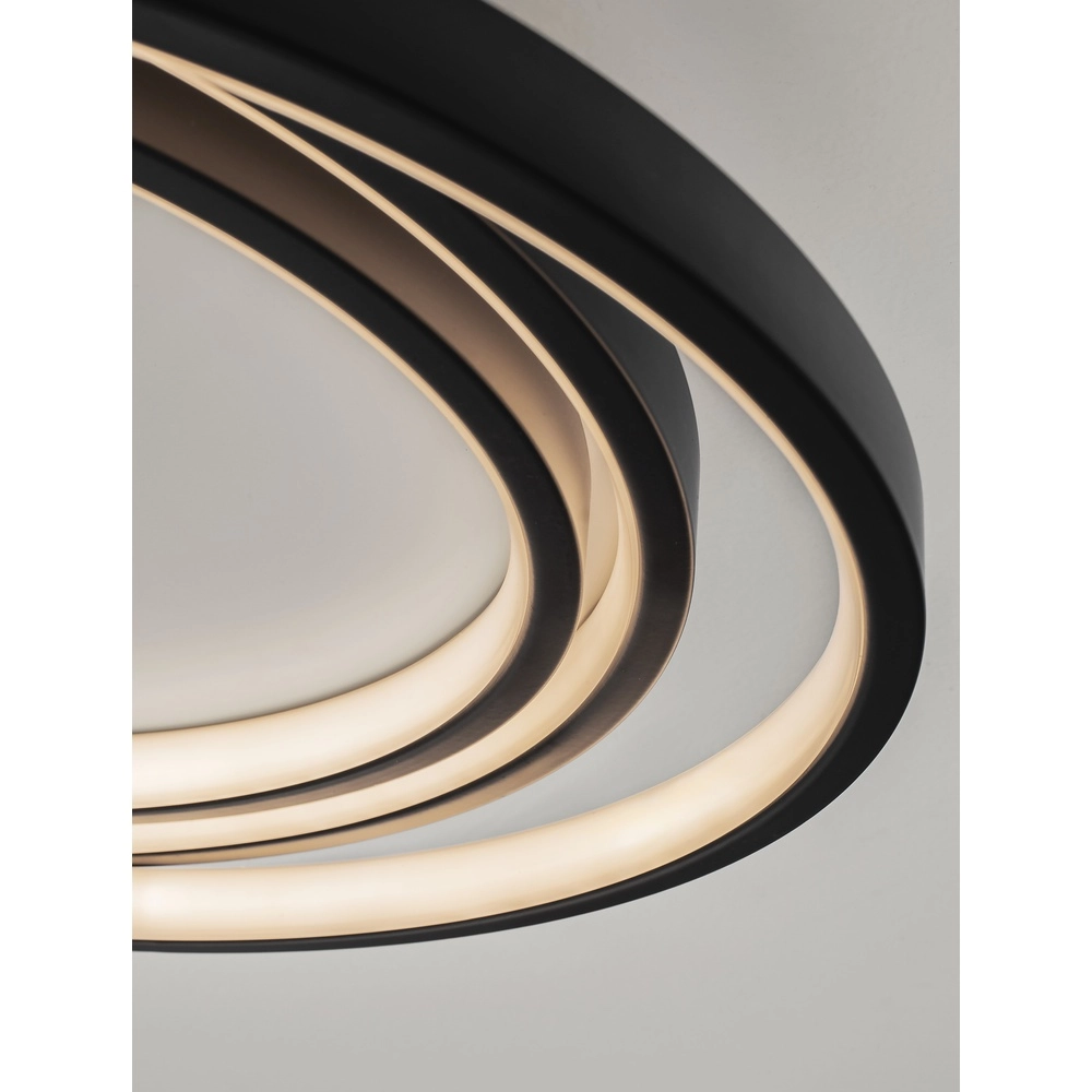 Plafonnier rond Arbor noir Ø 44cm Lyora 5212017454928