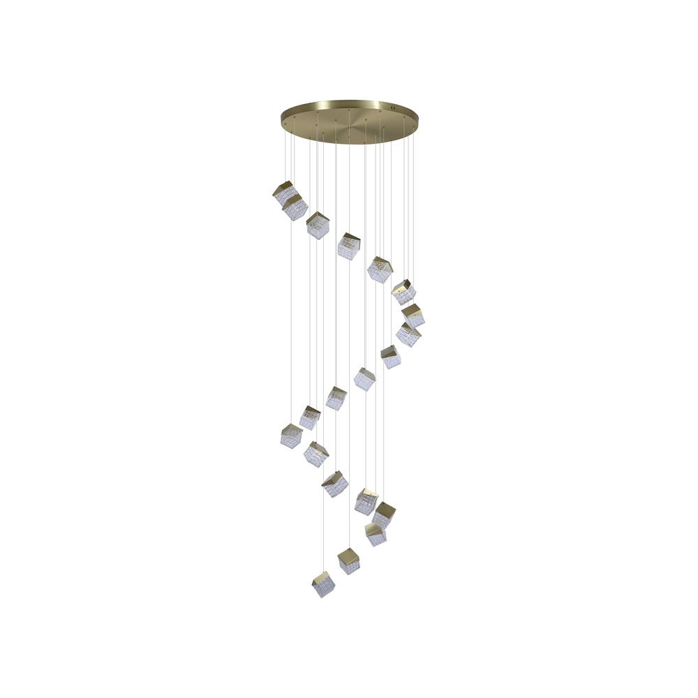 Lampe vide design Cuboid Or 20 pâles Searchlight 5053423302171