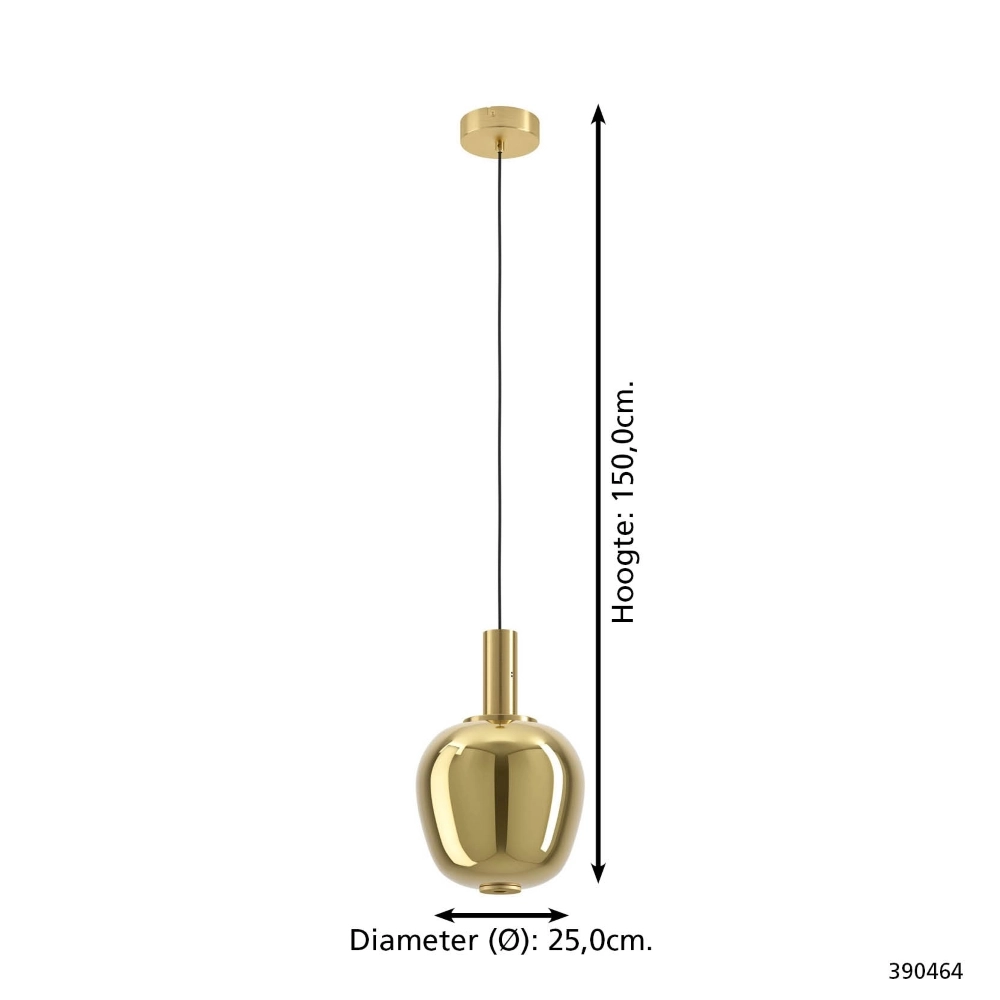 Design pendant lamp Fruitera gold Ø 25cm Stars of Light 9008606360048