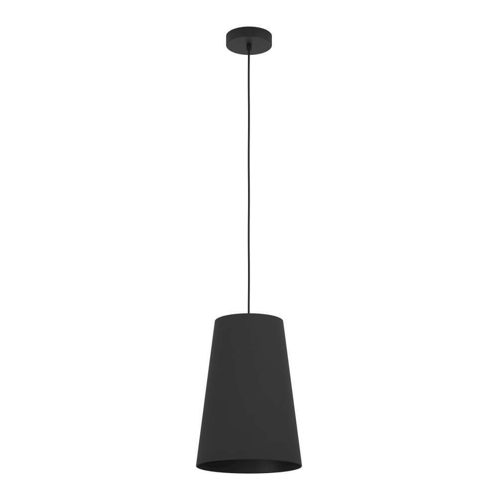 Lampe suspendue Petrosa avec capuche noire