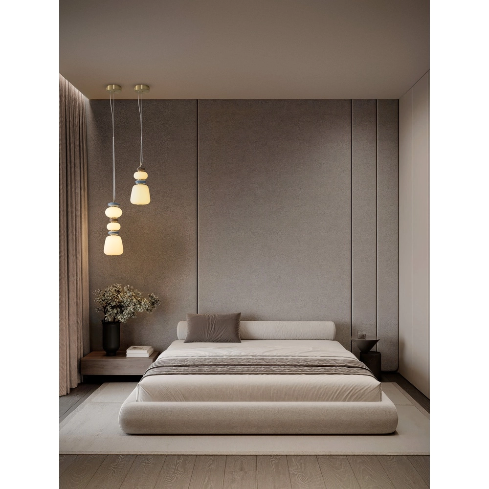 Suspension Palo blanc - bleu - marron Lyora 5212017483751