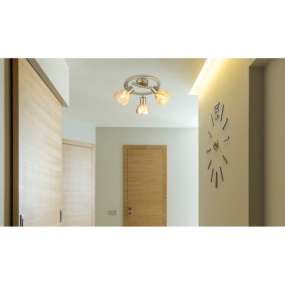 Lampe de plafond à 3 lampes Zachery Or Globo 9007371528509