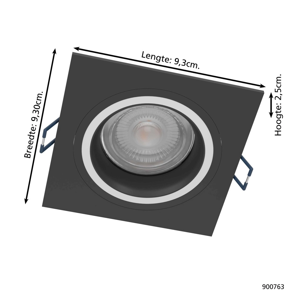 Tache en retrait Zigbee Carosso-Z noir - carré