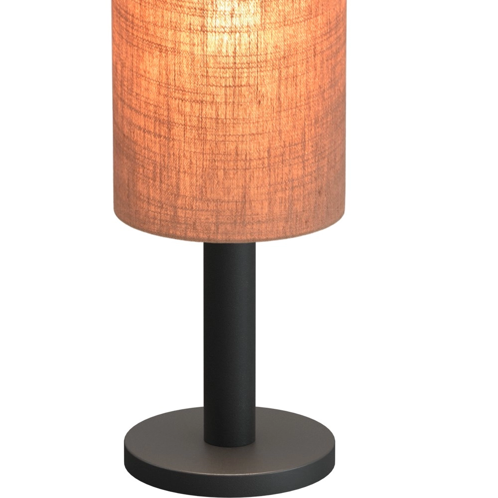 Lampe de table Lisbourg Noir avec capuche beige beige Masterlight