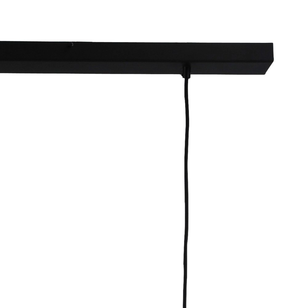 Lampe de salle à manger Lett ll 2 lumières noir avec verre fumé Masterlight 8718121183268