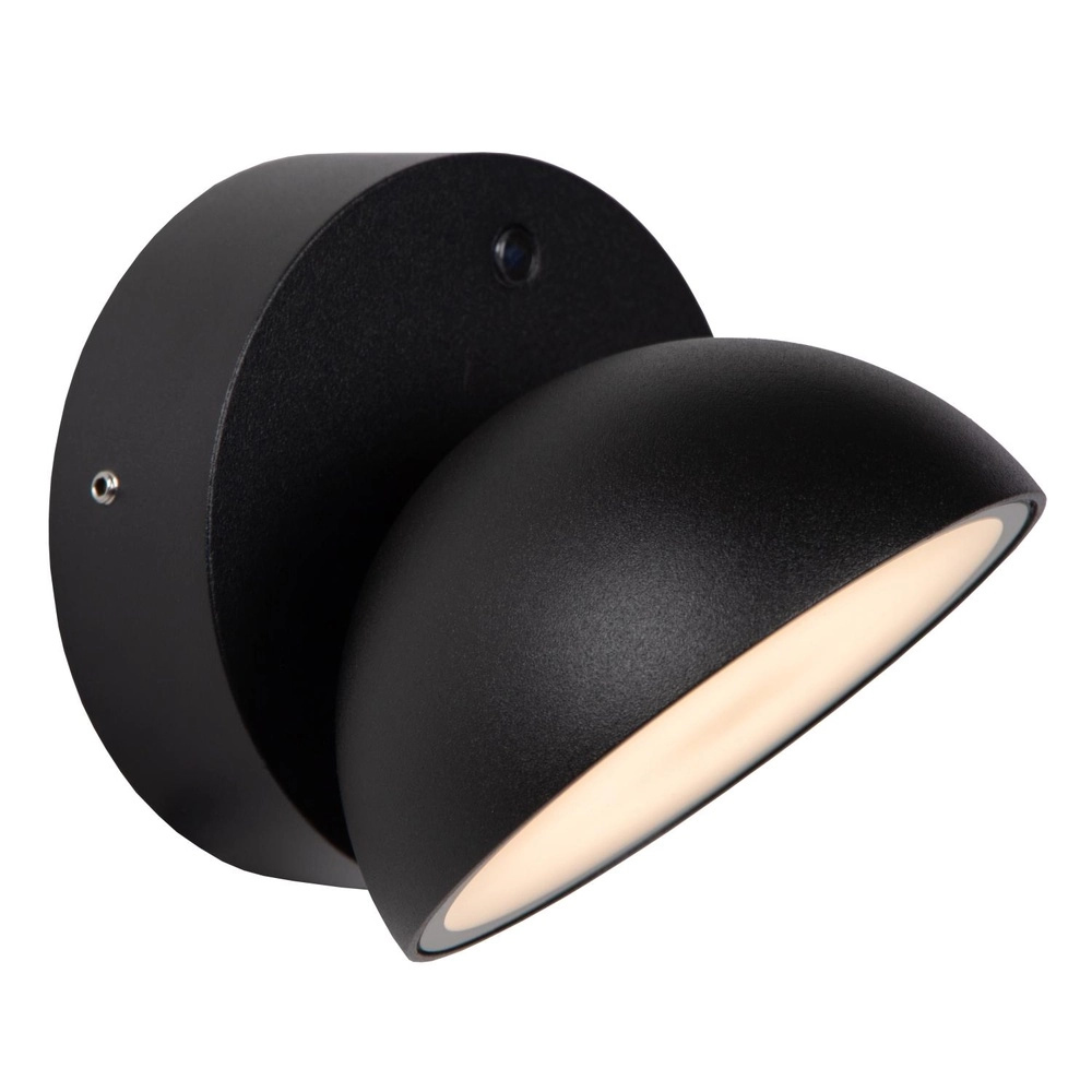 Lampe murale de conception Finn avec le capteur noir Lucide 5411212221612