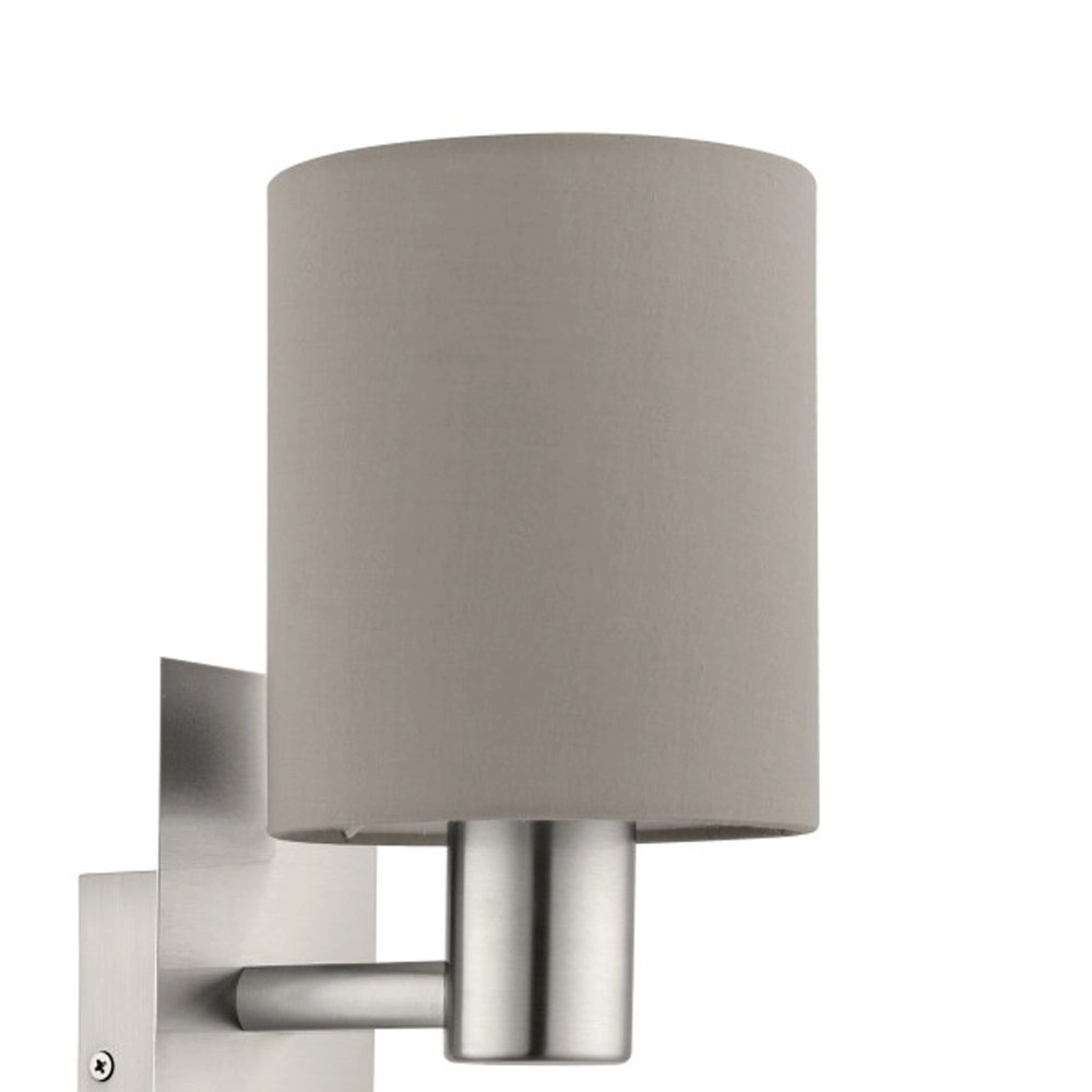 Applique murale Pasteri capuche taupe avec liseuse Eglo 9002759964788