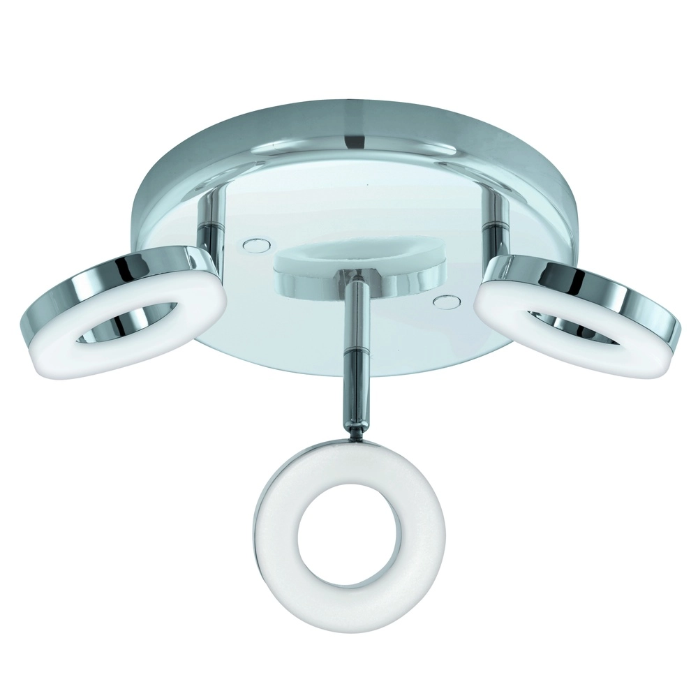 Lampe de plafond Gonaro Chrome à trois lumières