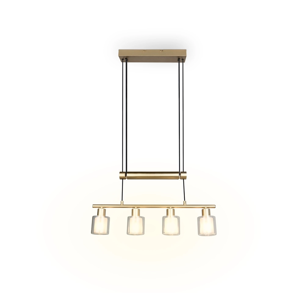 Lampe suspendue Neralo Or 4 lumières Trio 4017807702934