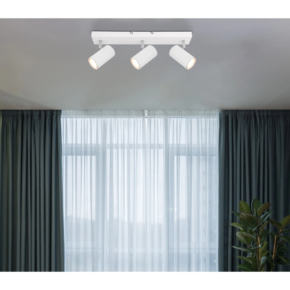 Lampe de plafond à 3 lampes Robby Blanc Globo 9007371430536