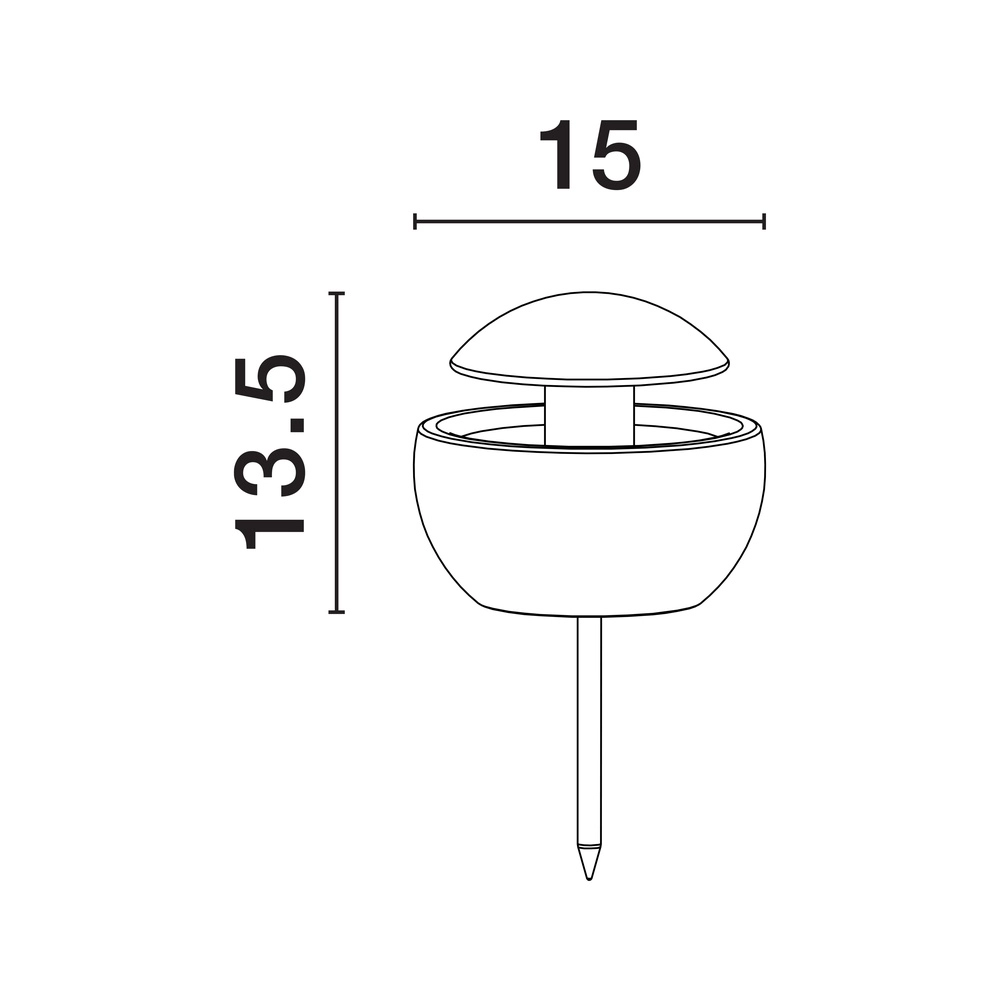Lampe de jardin design Minor gris béton Lyora 5212017454454