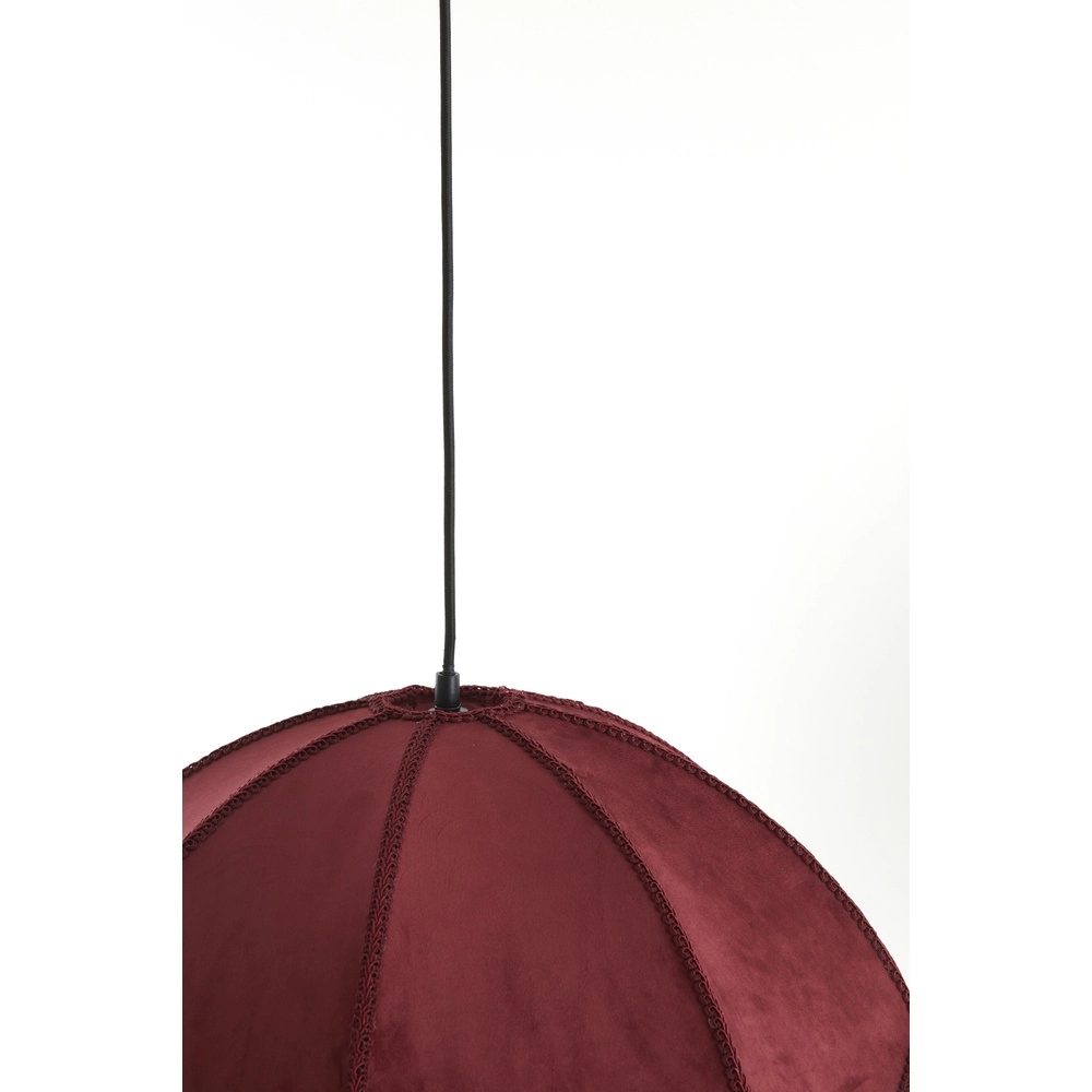 Lampe suspendue Malacia Ø 60cm - velouté bordeaux Light & Living 8717807759292