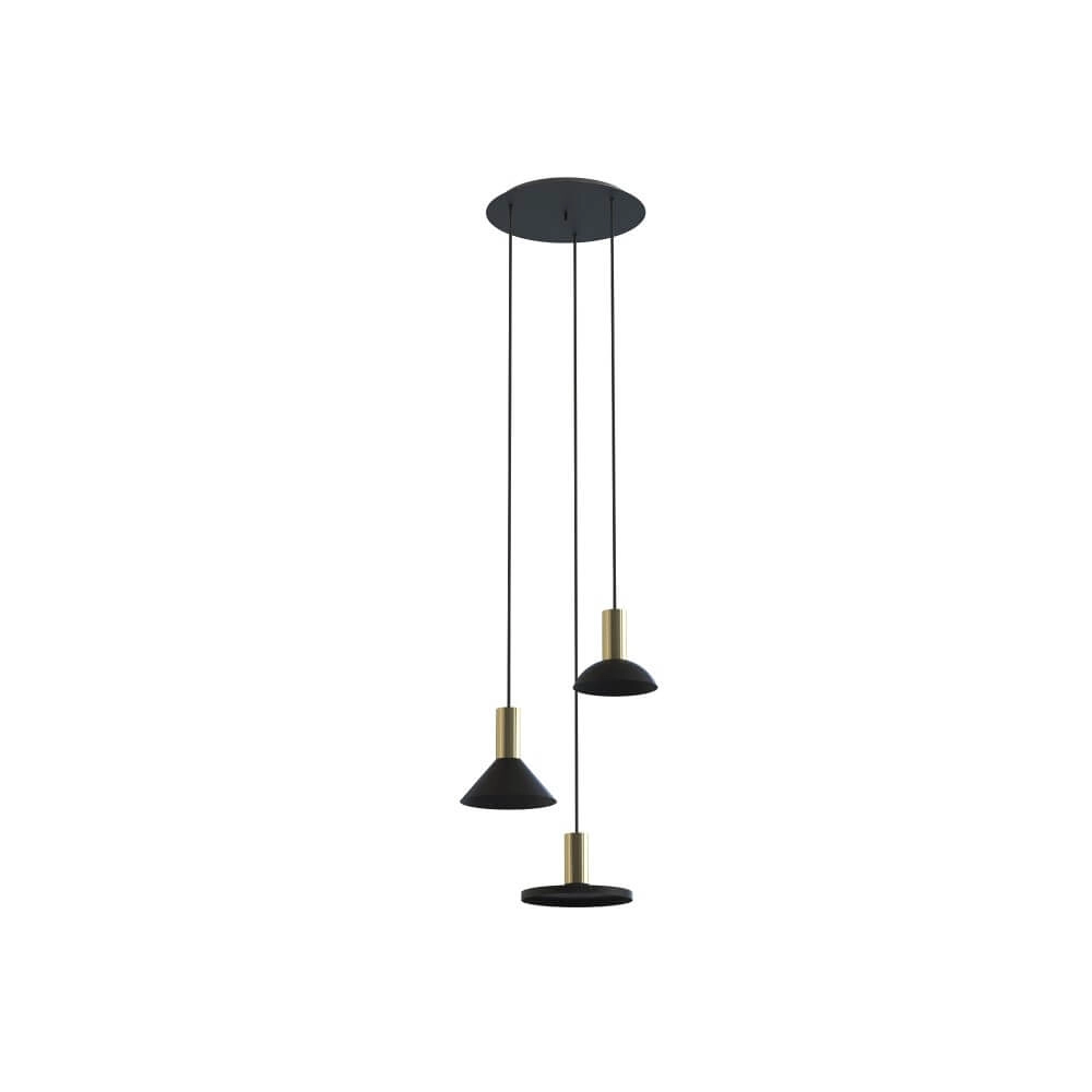 Lampe suspendue loft noire Hermanos