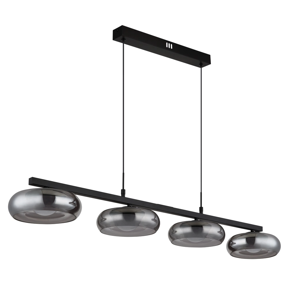 Lampe pendante de conception Carlene Noir à 4 lumières Globo 9007371569182