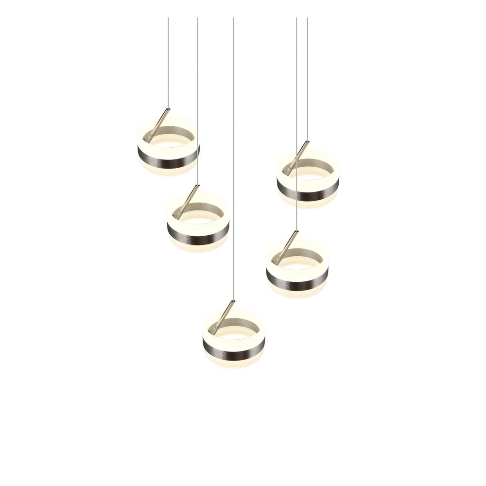 Suspension design Dios nickel 5 lumières Trio 4017807657685