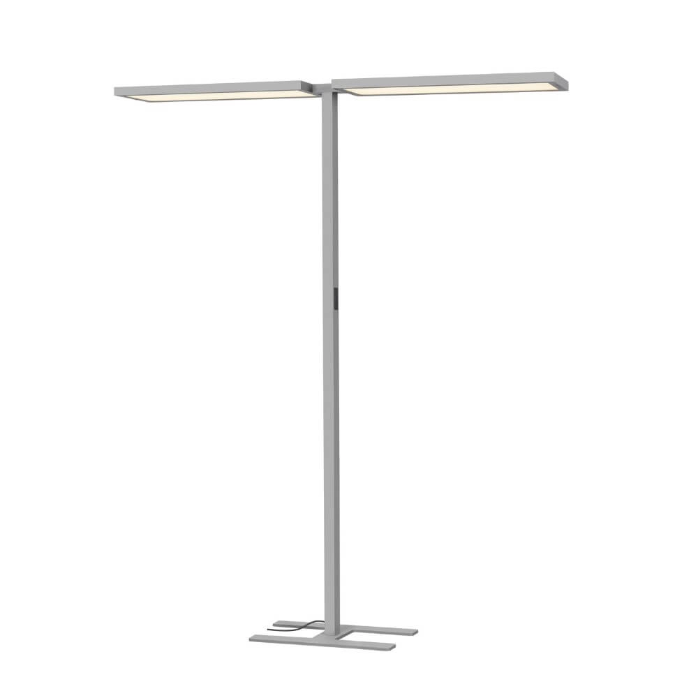 Lampadaire de bureau LED Worklight Pro gris - double