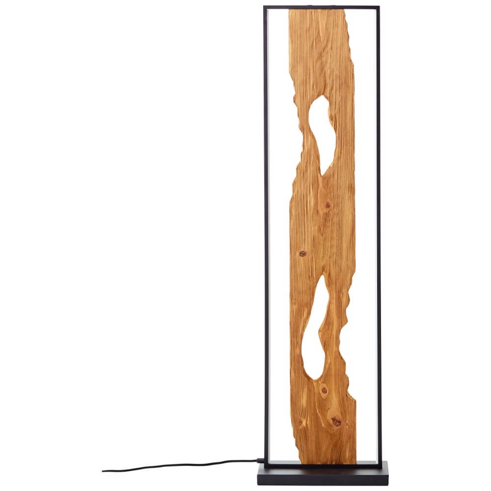 Lampe sur pied LED Chaumont avec du bois Brilliant 4004353411809