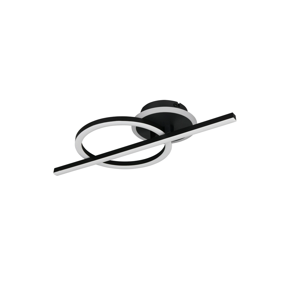 Lampe de plafond Welis Noir moderne Trio 4017807704433