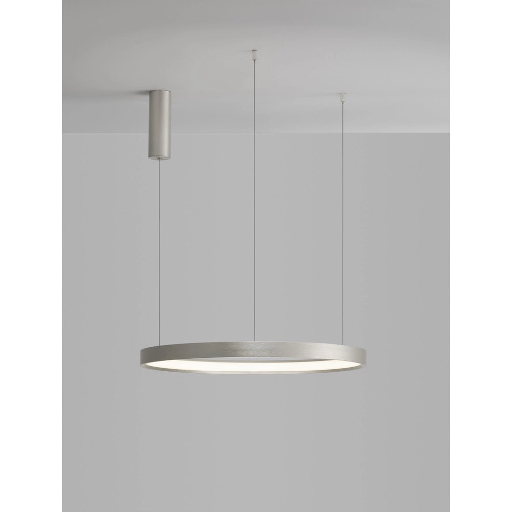 Suspension ronde Perrine gris argenté Ø 60cm Lyora 5212017438430