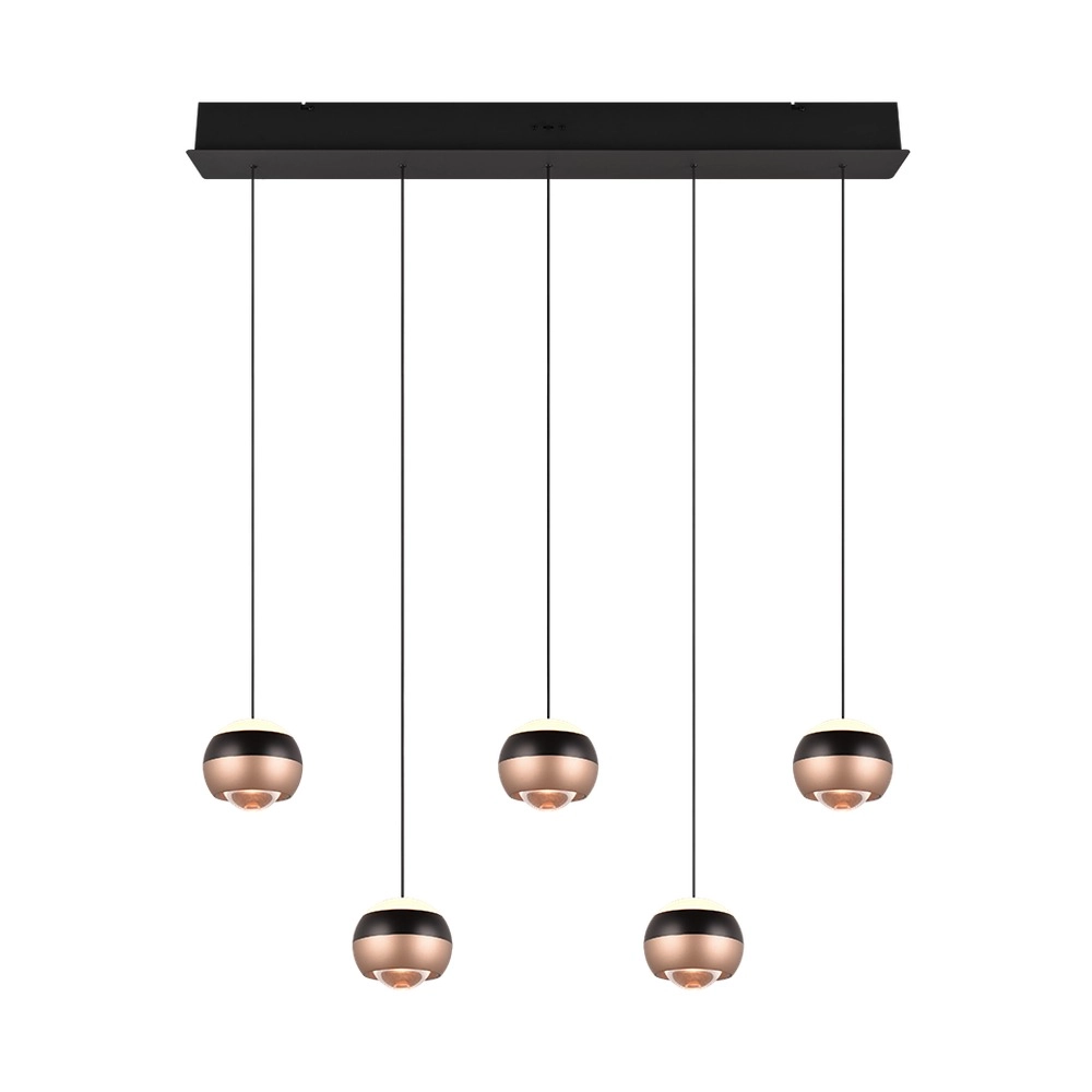 Lampe pendante de conception Orbit Quinte droite à 5 lumières Trio 4017807578843