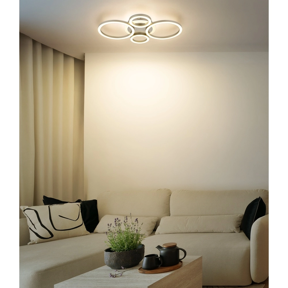 Lampe de plafond à design Loretta Café brun Globo 9007371590025