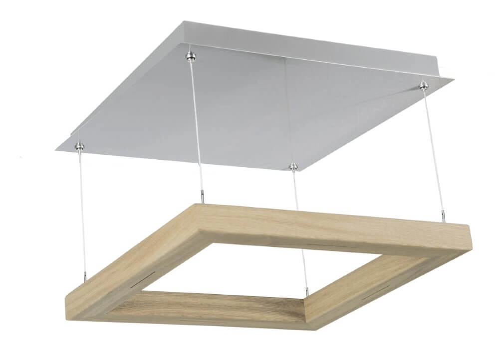 Plafonnier LED Leonora en bois - chêne nature