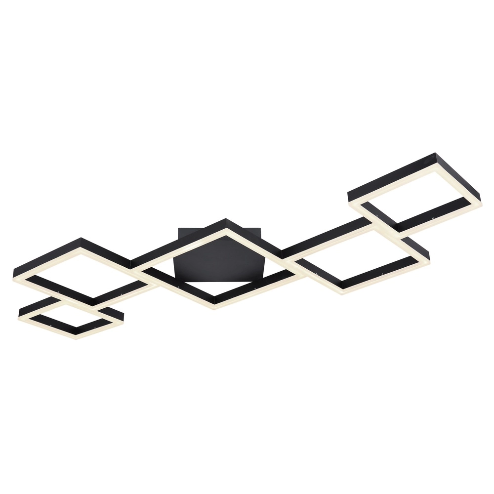 Lampe de plafond moderne Kurio carrés noirs