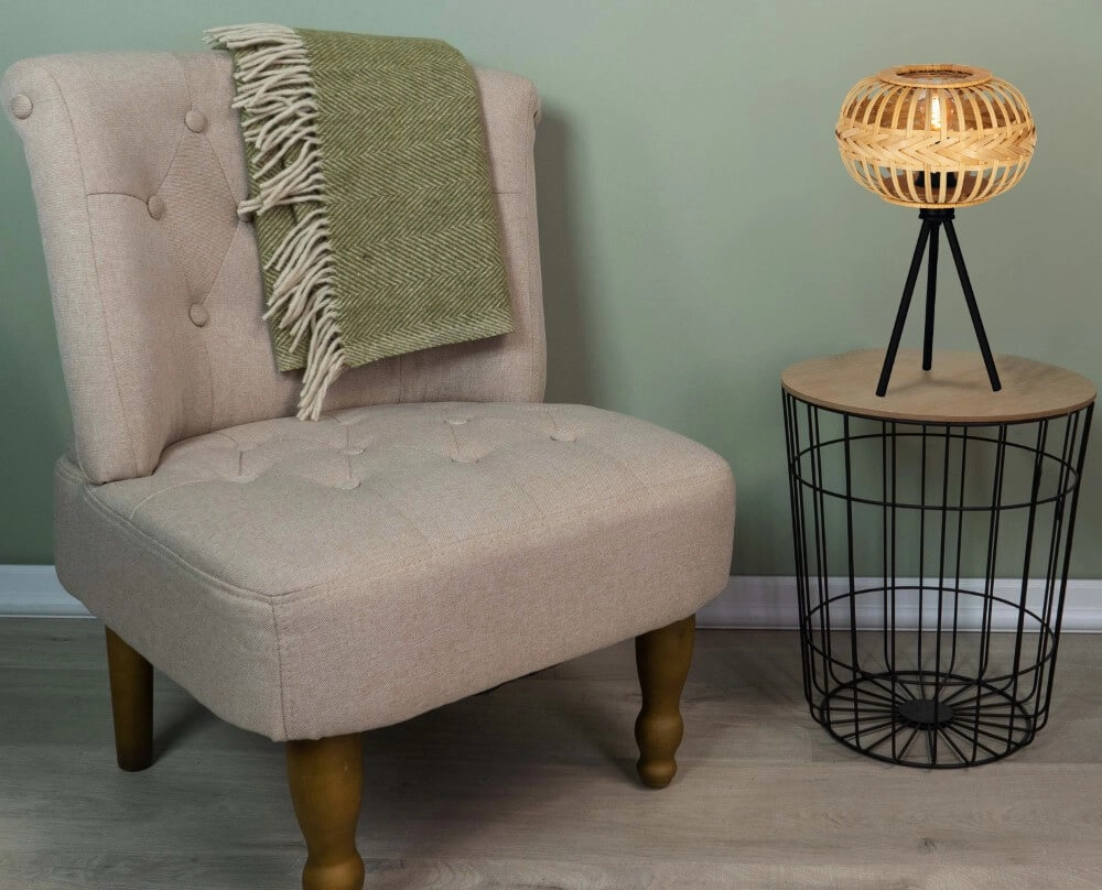 Lampe de table en rotin Amsfield 1 Eglo 9002759438654