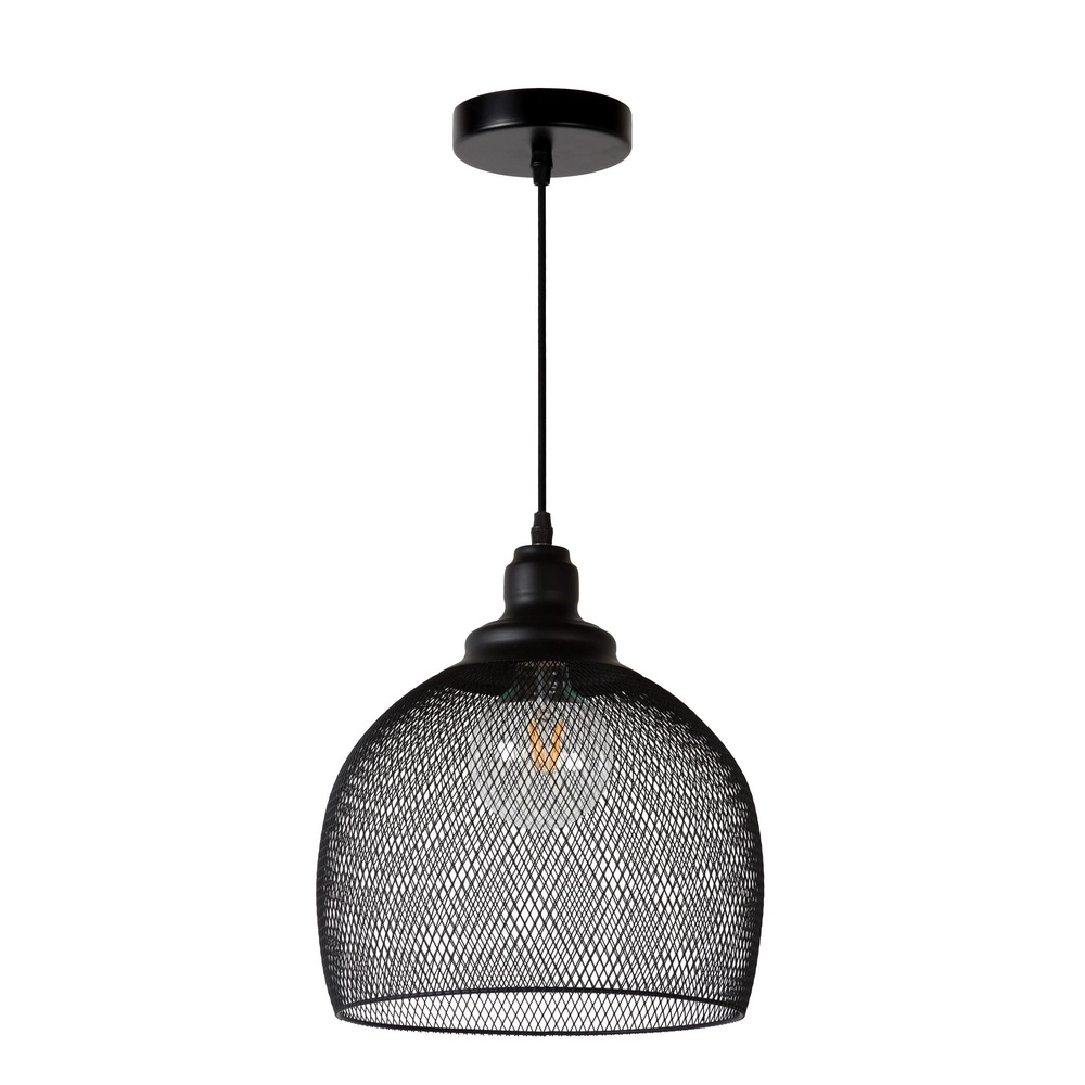 Lampe pendante en maille Mesh Ø 28 cm noir