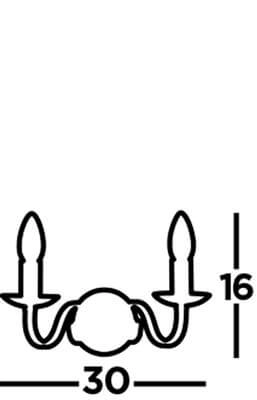 Applique classique Richmond Brun bronze à 2 lumières Searchlight 5053423056425