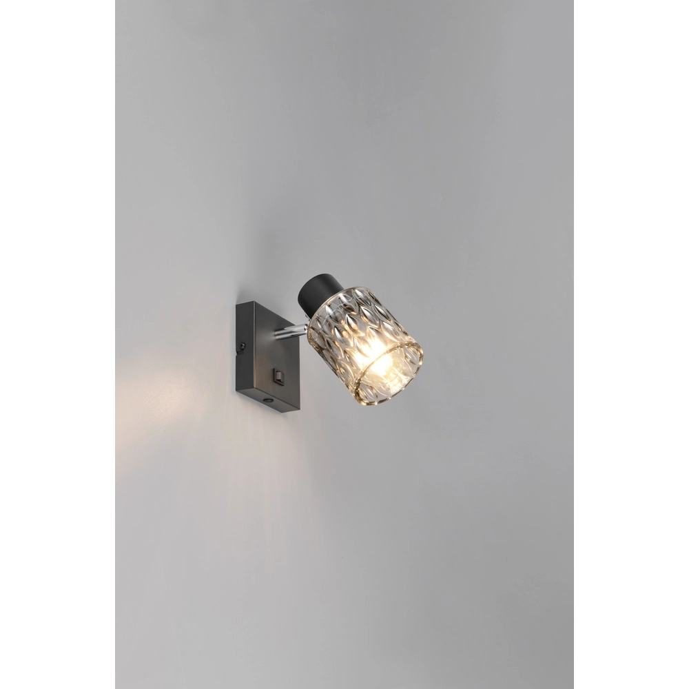 Applique Jack Noir avec interrupteur Trio 4017807643855