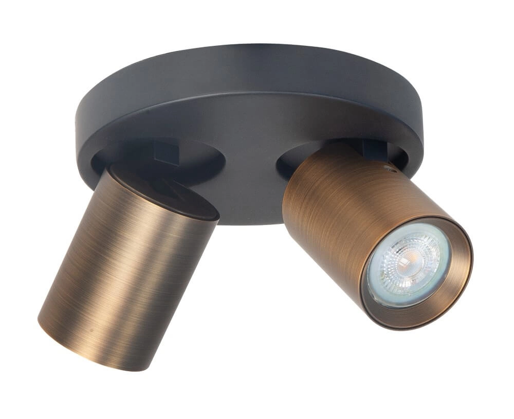Spot monté en surface Oliver Bronze 2 lumières Spot monté en surface Oliver Bronze 2 lumières