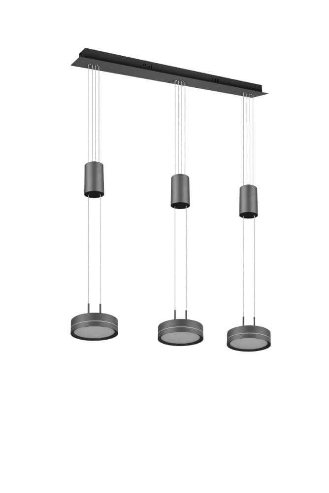 Lampe suspendue Franklin 3 lumières noir