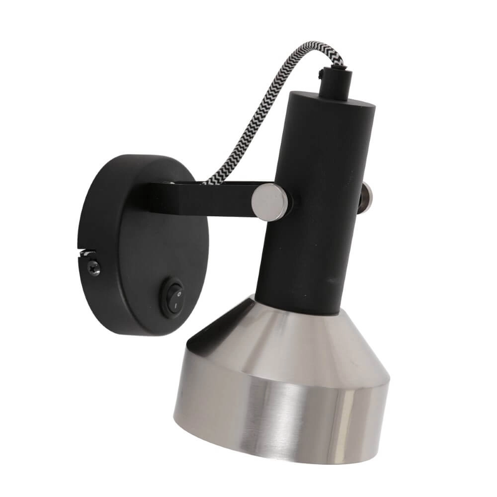 Applique noire avec applique en acier inoxydable Acier Steinhauer 8712746151442