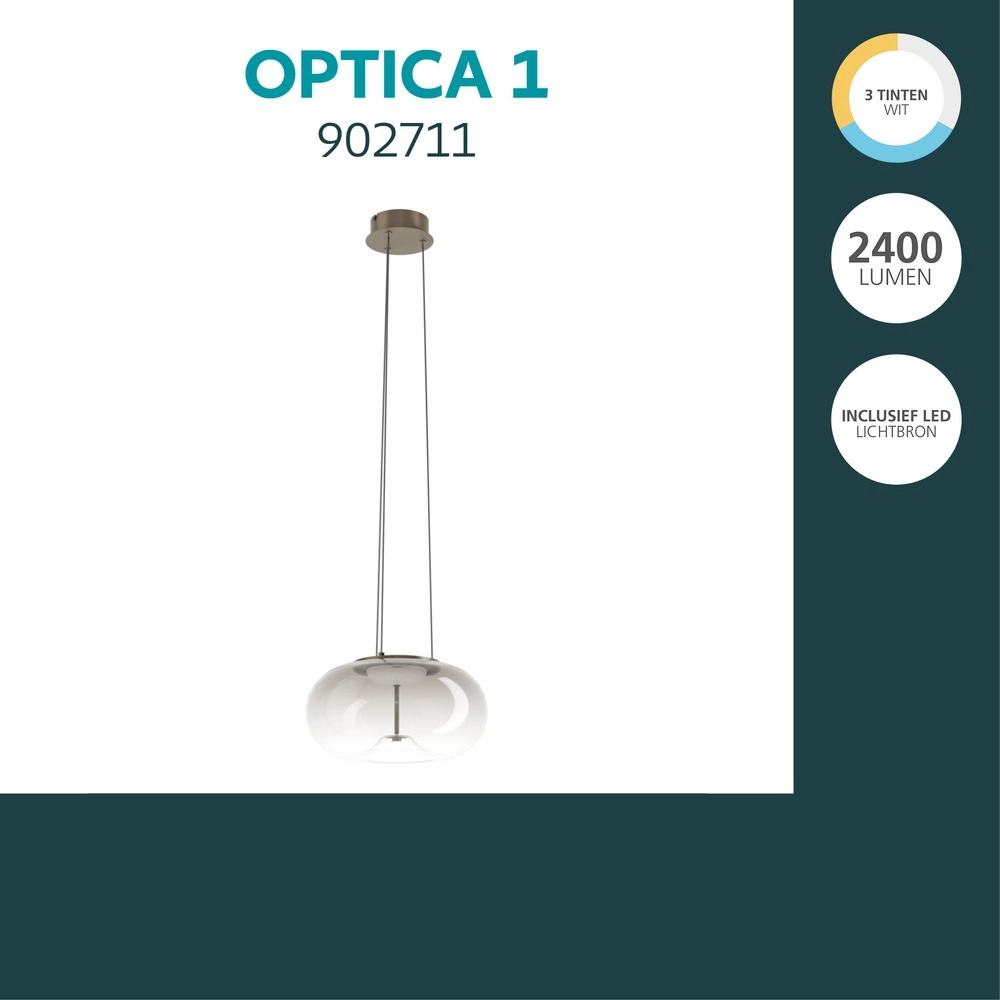 Lampe pendante unique Optica 1 bronze Eglo 9008606391035
