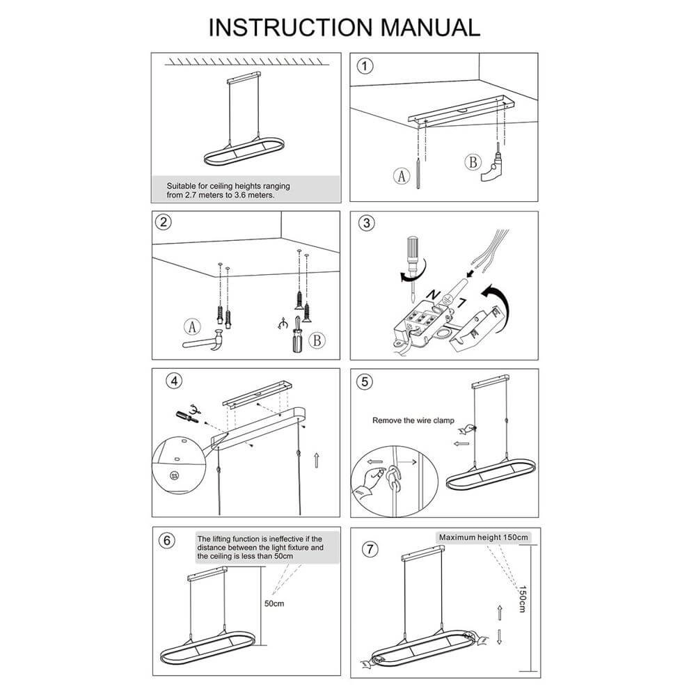 Suspension moderne Mykty Ovale noir Steinhauer 8712746178227