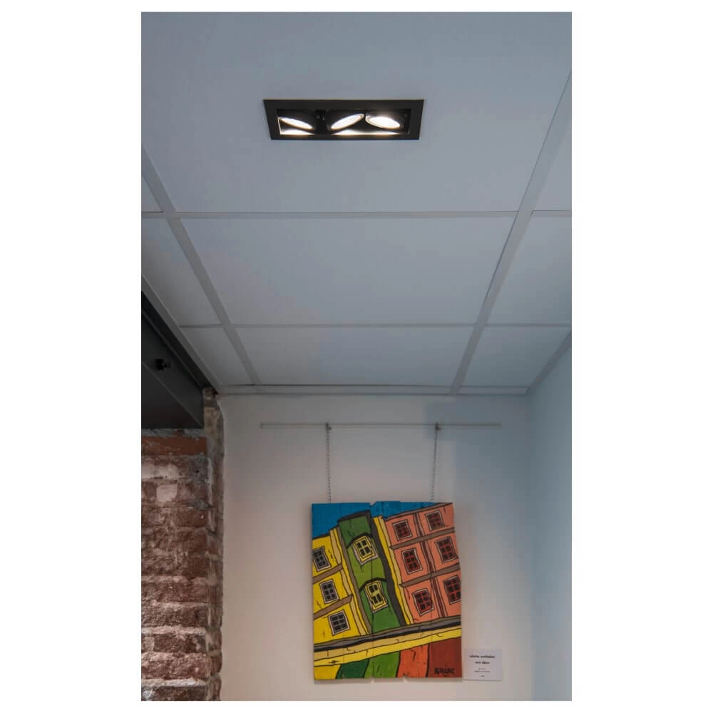 Spot LED encastrable carré Kadux Triple 3x LED - noir - 3000K SLV 4024163278867