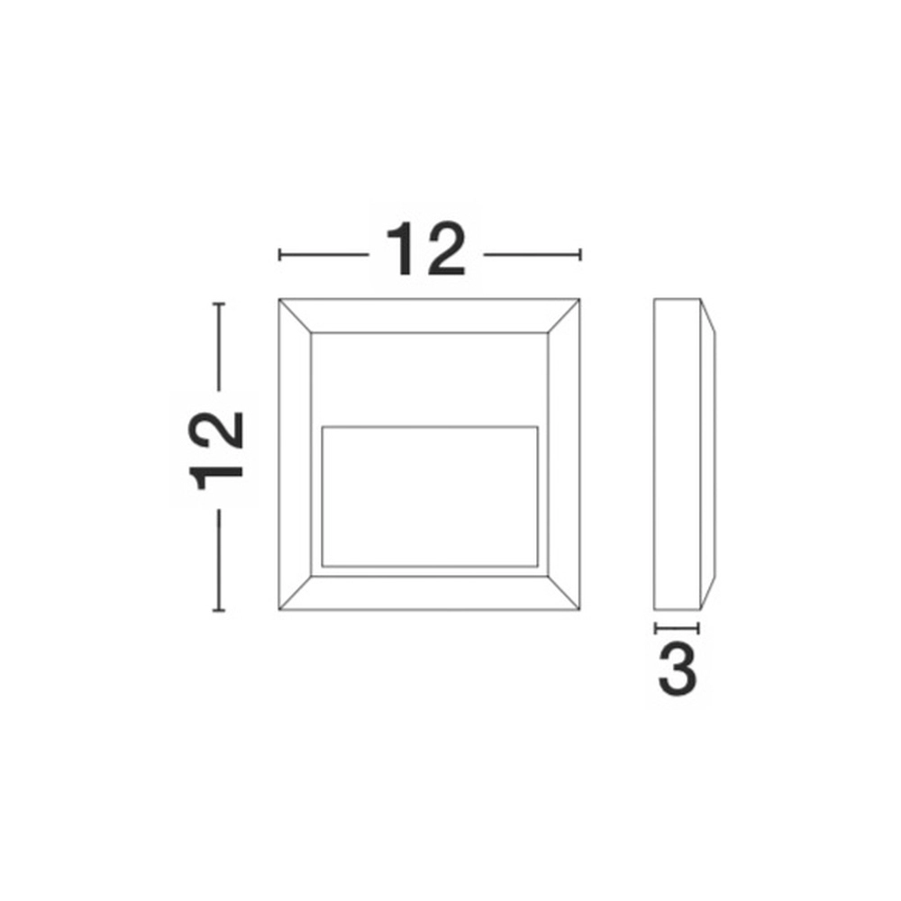 Applique murale carrée Pulsar gris Lyora 5212017413048
