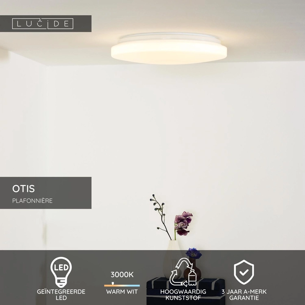 Éclairage de plafond Otis Ø 34 cm de blanc Lucide 5411212791382