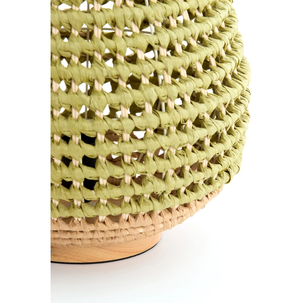 Lampe de table en rotin Kalipa Ø 32cm - rotin vert Light & Living 8717807760502
