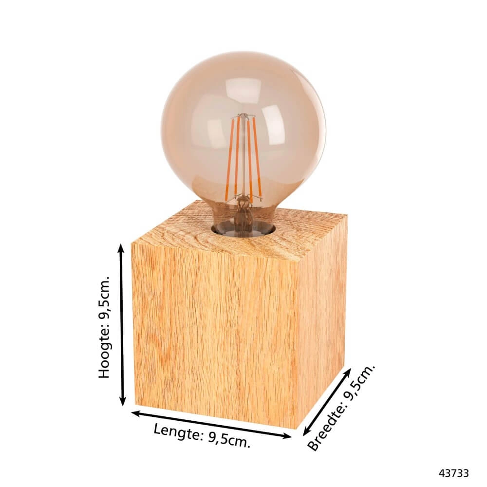 Lampe de table Prestwick 2 Bois clair Eglo 9002759437336